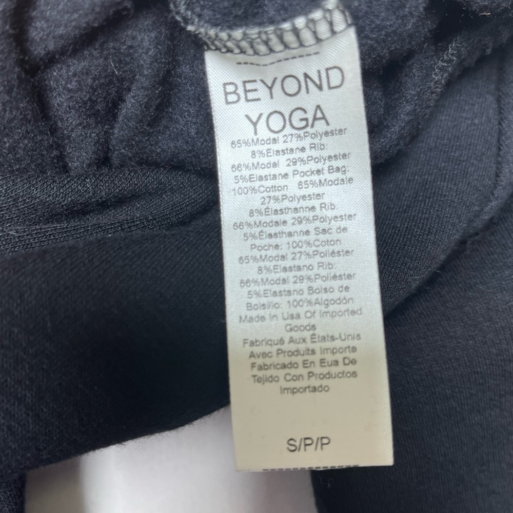 Beyond Yoga Women Cozy Fleece Jumpsuit Blk Athleisure Soft V Neck Tie Waist Sz S - Picture 5 of 6
